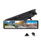S23 WiFi Καθρέπτης οπίσθιας όψης Dash Cam Αυτοκίνητο DVR Κάμερα τριών κατευθύνσεων 1080P HD Νυχτερινή όραση Παρακολούθηση στάθμευσης Καταγραφή βρόχου 3 Διαίρεση οθόνης