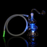 LED Pipa de Narguile de Agua Pipas de Fumar de Vidrio Botella Luces Cambiantes