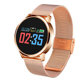 [Nowy kolor zaktualizowany] Nowa odzież Q8 Stal nierdzewna 0,95 cala Kolorowy ekran OLED Inteligentny zegarek do pomiaru ciśnienia krwi