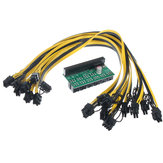 DPS-1200FB Netzteil Adapterplatine mit 10 Stück 6+2P Kabel für Ethereum Mining