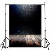 5x7ft Parete scura Pavimento in legno Vinile Sfondo fotografico Sfondo fotografico Studio Prop