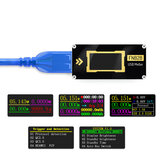 FNB28 áram- és feszültségmérő USB-tesztelő QC2.0 / QC3.0 / FCP / SCP gyors töltési protokoll kiváltó kapacitás teszt