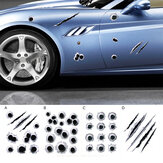 3D Gesimuleerde Kogelgaten Auto Sticker Kras Decal Waterdichte Motorfiets Stickers 23X29CM