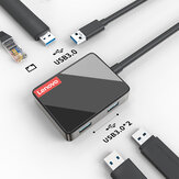 Lenovo LP0803 Multifunktionaler USB zu USB 3.0 / 2 * USB 2.0 / RJ45 Ethernet-Netzwerkanschluss Hochgeschwindigkeits-Hub-Dockingstation-Adapter für Macbook Pro