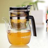 إبريق شاي زجاجي واضح مع فلتر لأوراق الشاي