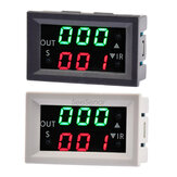 T2401-O T2401-N DC 12V Kétszeres LED kijelzős időrelék modul Digitális időzítő relé ciklus időkapcsoló kapcsolóvezérlő modul Aktív/Passzív kimenet