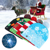 Рождество Светодиодный Зимняя шапочка Шапка Санта-Клауса Снежинка вязаная Шапка Декор