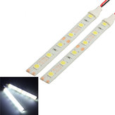 2 luzes de tira LED impermeáveis de 10cm 6 LED 5050 flexíveis 12V para motocicleta barco