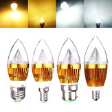 Lâmpada de vela de LED regulável E12 E14 E27 B22 3W para lustre 220V