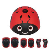 7Pcs/Set LANOVA Children Sport Protective Gear Set Kids Cycling Roller Skateboard Helmet+Knee Elbow Pads+Wrist Protector for Riding Skating Scooting Cycling