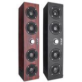 AT FIRST SIGHT Q7 Wood 4x3.5W 4 Horns 3D Stereo Bass bluetooth 4.0 Speaker Support AUX USB FM Radio