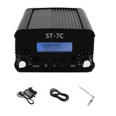 ST-7C 1W/7W 76-108MHZ Stereo PLL FM Verici 76-108MHz Yayın Radyo İstasyonu + Anten + Güç Kaynağı + Ses Kablosu BNCTNC Bağlayıcı LCD Ekran