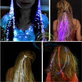 Trecce per capelli con LED luminosi, decorazione regalo per San Valentino di 40 cm, barretta di estensione in fibra ottica