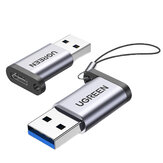 UGREEN USB-C-adapter USB 3.0 2.0 mannelijk naar USB 3.1 Type C vrouwelijk Type-C-adapter voor laptop telefoon oortelefoon