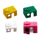 Capa de silicone isolante branca/rosa/amarela/verde para bloco de hotend universal de impressora 3D