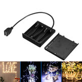 DC5V 4*AA Battery Box Holder Case USB Power Supply for LED Strip Light