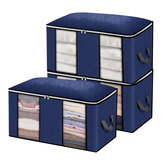 حقيبة تخزين الملابس من KING DO WAY 3 قطع من القماش غير المنسوج حقيبة تخزين قابلة للطي ذات نافذتين