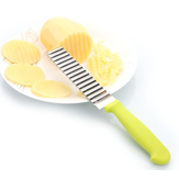 Potato French Fry Cutter Stainless Steel Kitchen Accessories Serrated Blade Easy Slicing Banana Fruits Potato Wave Knife Chopper