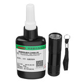 50 ml Super UV Klebstoff zur Aushärtung von optischem Klebstoff für Glas, Kristall, Holz und Keramik mit Taschenlampe