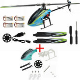 Limited Offer Eachine E160 V2 6CH Dual Brushless 3D6G System Flybarless RC Helicopter BNF 4 Batteries Version With Free Accessory Pack