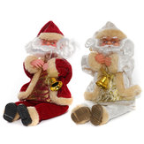 Christmas Party Home Decoration 27CM Flannel Sitting Santa Claus Ornaments Toys For kids Gift