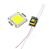 LUSTREON 8W DIY 800lm LED Chip Board Panel Bead with DC12V LED Power Supply Driver Transformer