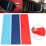 Adesivo de fibra de carbono com 3 cores para grade dianteira BMW, decoração exterior de adesivos para carros