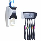 Automatischer Zahnpastaspender mit fünf Zahnbürstenhaltern zur Montage an der Badezimmerwand