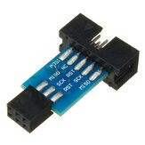 محول واجهة ISP ومحول AVR AVRISP USBASP STK500 لـ 10 دبوس إلى 6 دبوس لوحة محول موصل