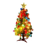 30cm/45cm/60cm Height Tabletop Xmas Tree Artificial Mini Christmas Pine Tree with Led String Light Ornaments Home Decoration