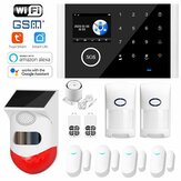 WIFI GSM Alarm Sistemi Kitleri Tuya Smart Home Wifi Kapı Sensörü Kapı Çanı Hareket Sensörü / Dedektör Güvenlik Alarmı evler için