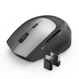 BlitzWolf® BW-MO2 Mouse Wireless 2.4 GHz com USB & Type-C Dual Receiver 2400DPI Mouse para Computador Desktop Laptop PC