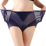 Plus Size Lace Seamless Elastic Shaping Panties