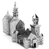 Aipin DIY Puzzle 3D Zestaw ze stali nierdzewnej Neuschwanstein Castle w kolorze srebrnym