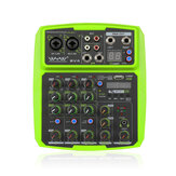 WENYANWEN Mini 2 Channel USB Delay and Repeat Efferts Audio Mixer Console With Bluetooth