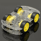 Kit telaio per auto robot intelligente Geekcreit 4WD con codificatore di velocità a magnete potente/motore TT