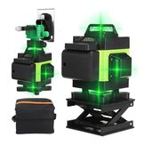 Nível a laser de luz verde de 16 linhas horizontal e vertical com controle por aplicativo de telefone celular e duas baterias