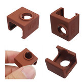 Capa protetora de silicone na cor café para Bloco de Aquecimento em Alumínio Peça para Impressora 3D Hotend - Pacote com 5
