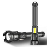 Lampaka latarki XANES® 1920A XHP110 o mocy 3000LM z funkcją przybliżania i bocznym światłem COB, teleskopowym przybliżeniem i diodą LED do polowania, rybołówstwa, kempingu i latarni.