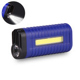 XANES® 1W COB LEDフラッシュライト2モードUSB充電18650バッテリーワークランプキャンプハンティングポータブルトーチライト