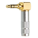 3.5mm Audio Connector Three-level Three-section 90-degree Headphone Audio Jack 3.5mm Stereo Pin Elbow