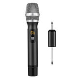UHF 25 Channels Auto Wireless Dynamic Microphone with Receiver for Amplifier Mixer Speaker Desktop Bus Audio KTV