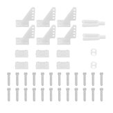 6 cornes de servo en plastique blanc pour l'avion RC Volantex 742-5 Phoenix Evolution 1600mm/2600mm