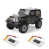 URUAV 2 Batterij 1/24 2.4G 4WD Mini Rc Auto Proportionele Controle Waterdichte Crawler Elektrische Voertuig RTR Model