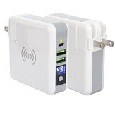 Bakeey 3 in 1 6700 mAh Power Bank 2.4A Type C USB-oplader Qi Draadloze oplader met VK US EU AU Plug
