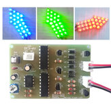 صانع DIY لوحة تحذيرية مع أضواء الوميض القوية قطعة كيت إلكترونية ثابتة CD4017 Thunder Flash LED