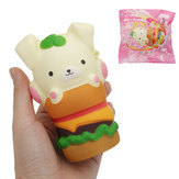 Squishy Puppy Hamburger 4.6in 11.7cm Slow Rising Cartoon Gift Collection Soft Toy