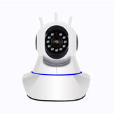Vision nocturne de pan et d'inclinaison de caméra de surveillance de sécurité à la maison de caméra IP sans fil / câblée 1080P WiFi