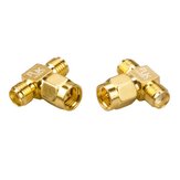 2PCS RJX Hobby RJX2253 SMA Male Plug To Dual SMA Female T-type RF Coaxial Adapter Connector