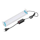 Luz de aquário de LED ajustável em alumínio de 28,5 cm Lâmpada de painel para aquário Azul+Branco AC220V